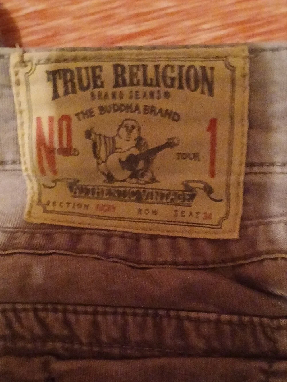 True Religion Men's Light Gray Chinos